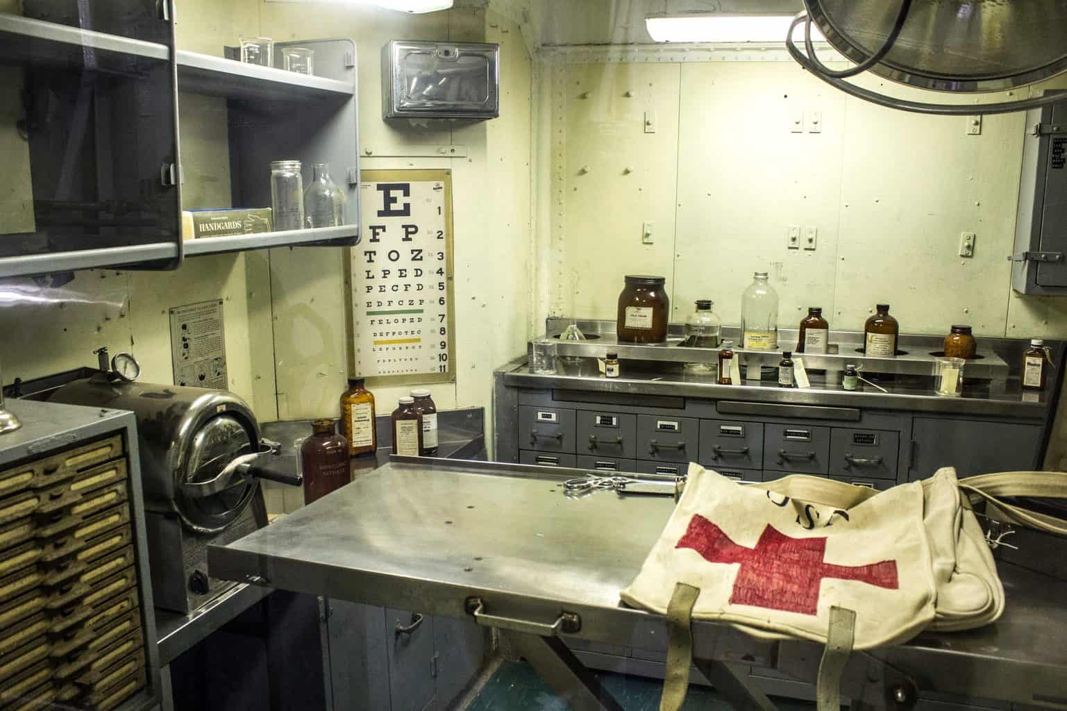 aircraft carrier infirmary, hospital, navy