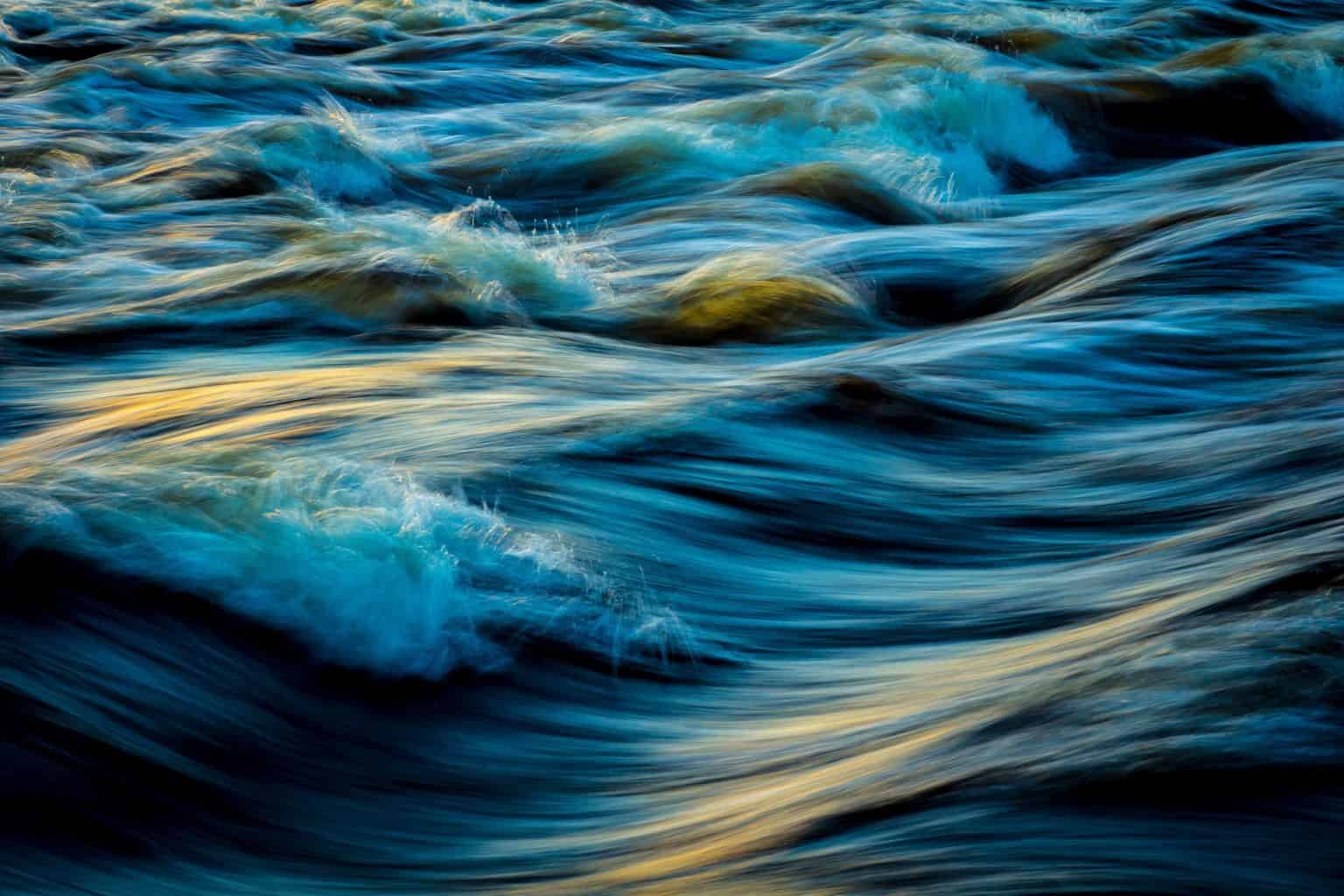 Macro photography of water waves