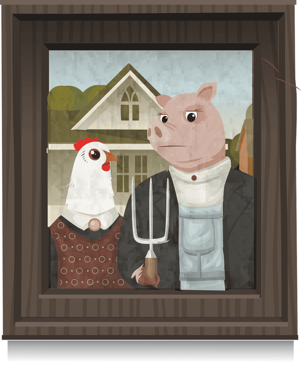 american gothic, grant wood, painting