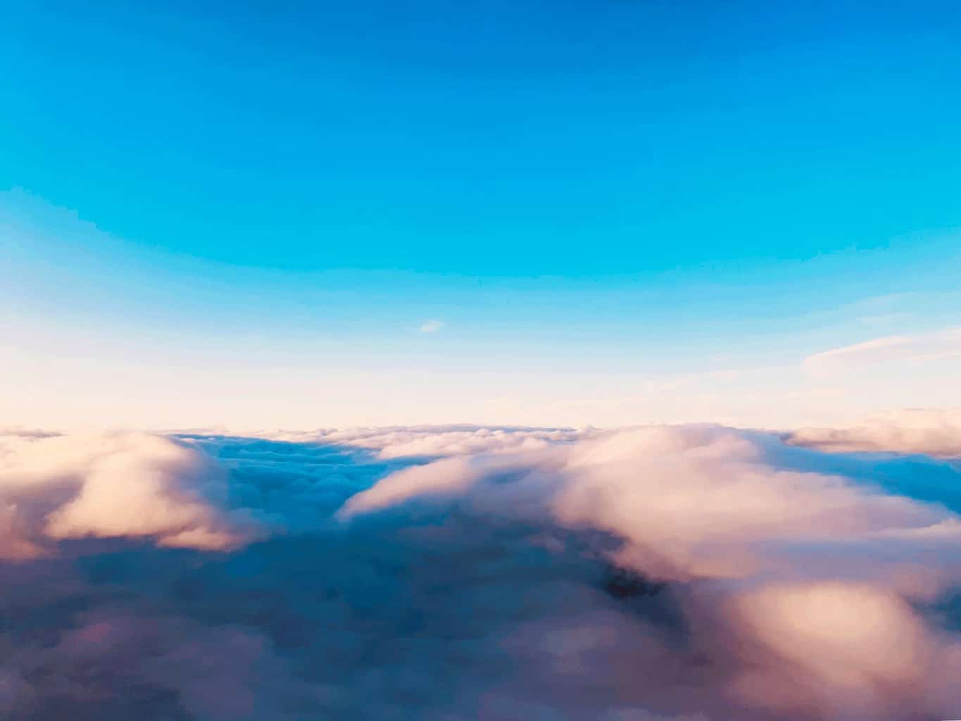 a view of the clouds from a plane